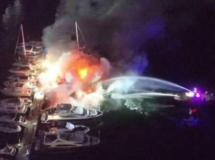 Vessels Engulfed in Fire at Spit Bridge Marina, Port Authority Aids Response