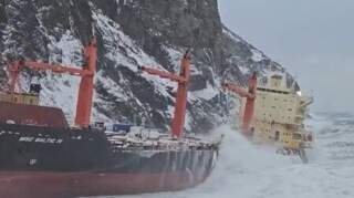 Grounded MSC Baltic III Sustains Extensive Storm Damage