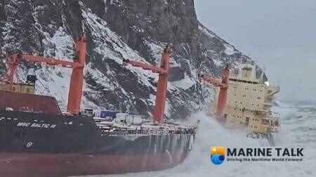 Grounded MSC Baltic III Sustains Extensive Storm Damage