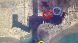 Satellite Imagery Reveals Smoke Over Bandar Abbas Naval Harbor